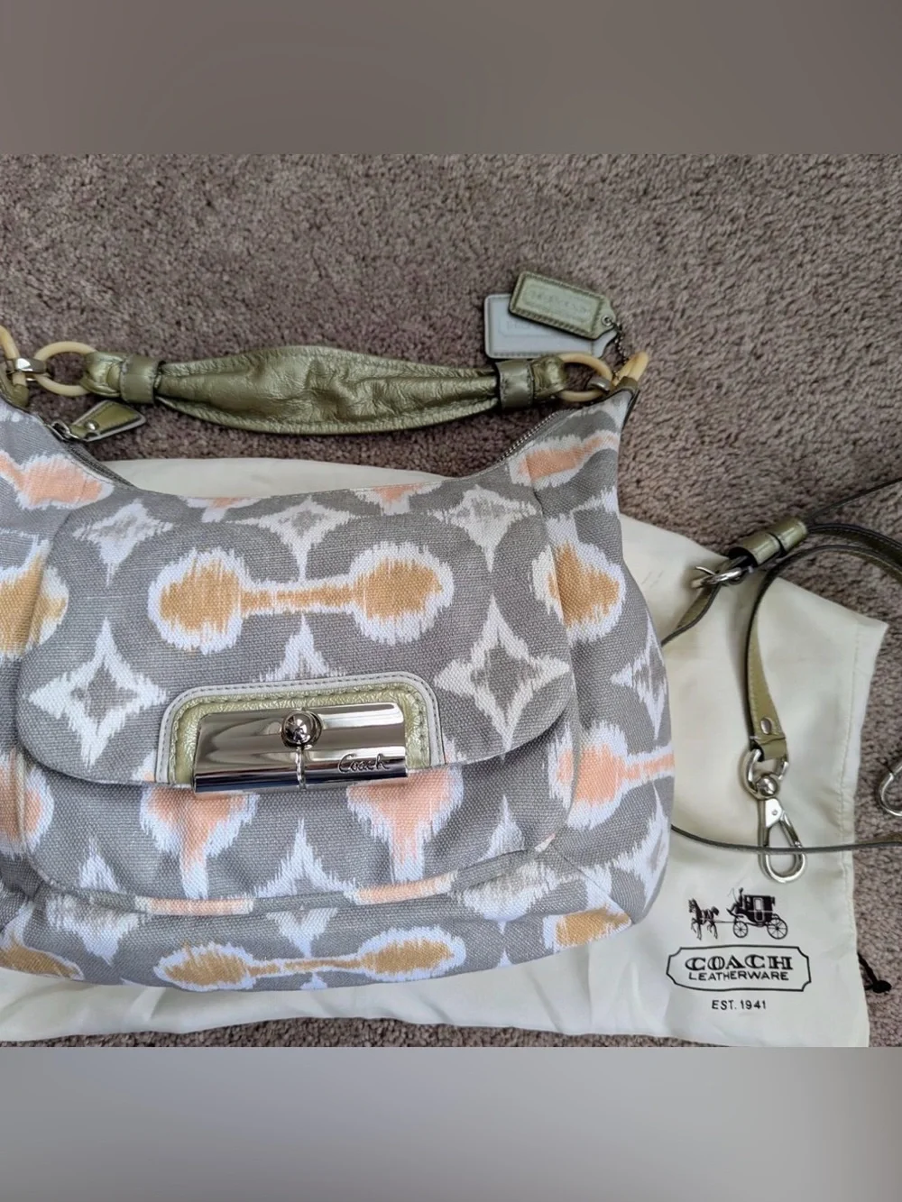 Vintage Coach Kristin Op Art Hobo bag W/Dust bag NWT